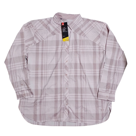 Under Armour Tops - UNDER ARMOUR High Tide Plaid Long Sleeve Womens XL